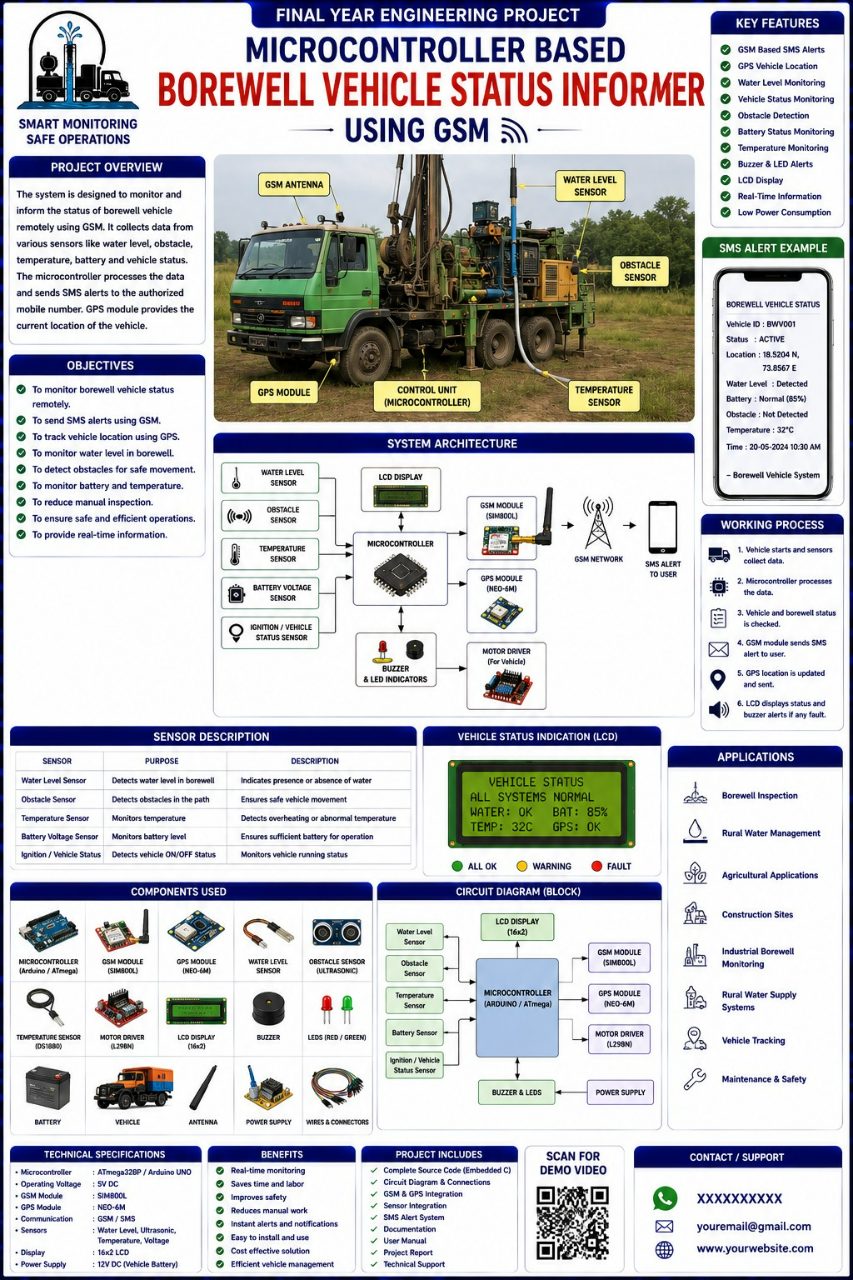Microcontroller-Based Borewell Vehicle Status Informer Using GSM